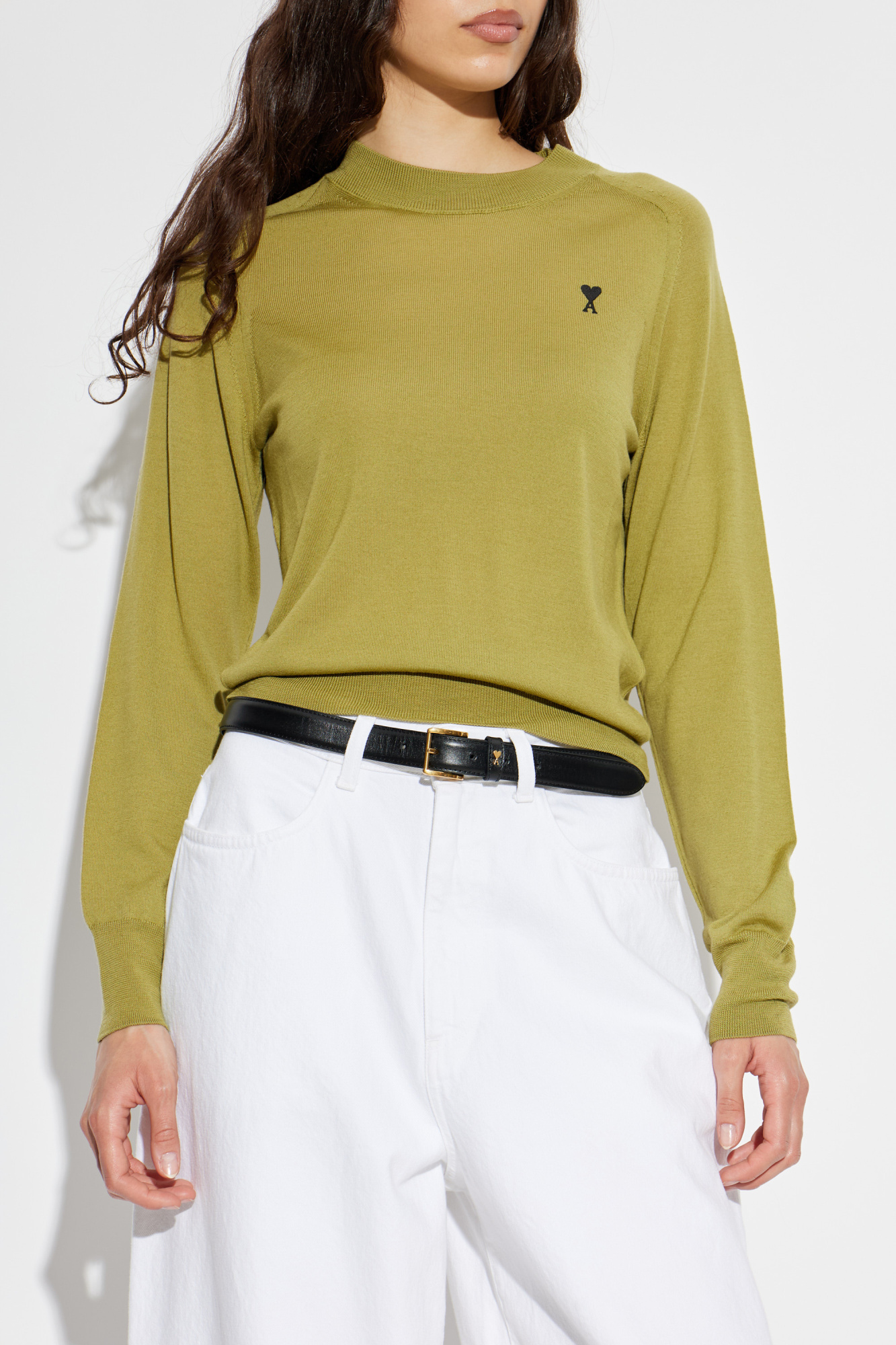 Ami Alexandre Mattiussi Wool sweater with embroidered logo